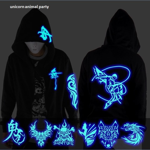 Ghost Step Dance Clothes Drag Step Costume Loose Coat Even Ghost Hoodie Hat Fluorescence Serve Men And Women Student Jacket ► Foto 1/6