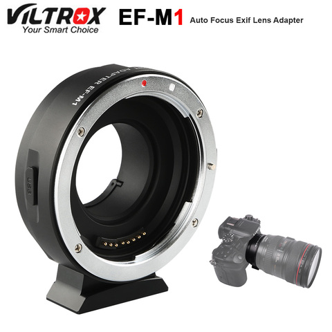 Viltrox EF-M1 lente adaptador anillo montaje AF enfoque automático para Canon EF/EF-S lente a M4/3 Micro cámara de cuatro tercios para GH5/4/3 Olympus ► Foto 1/6