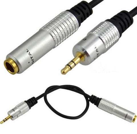 LBSC-Cable de extensión de Audio con micrófono Hifi estéreo, conector macho hembra a macho de 6,35mm, 3,5mm ► Foto 1/1