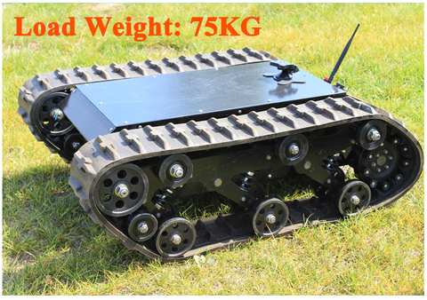Chasis de tanque de Robot teledirigido de 600t, plataforma de tanque inteligente, máquina de obstáculos cruzados con carga máxima de 75kg ► Foto 1/6