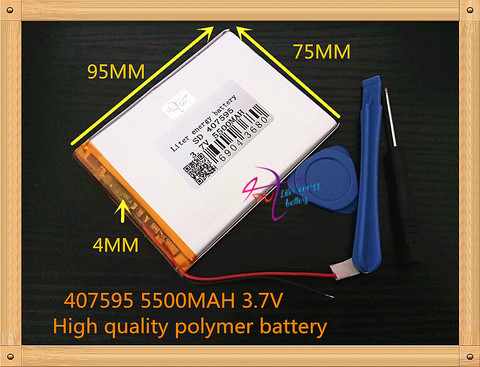 La nueva batería 5500 mAH Li-ion Tablet pc batería para 7,8, 9 pulgadas tablet PC ICOO 3,7 V polímero lithiumion batería con alta calidad ► Foto 1/1