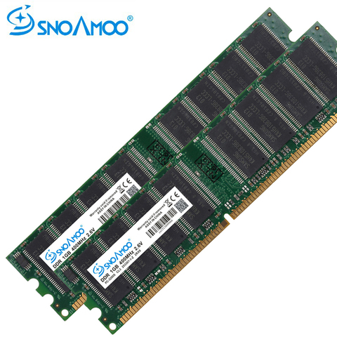 SNOAMOO PC de escritorio RAMs DDR 333 MHz 1 GB RAM PC-2700U DDR1 400 MHz DIMM no-ECC computadora 184Pin escritorio memoria vida orden ► Foto 1/6