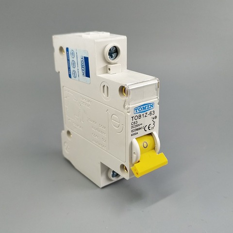 Interruptor de circuito de un polo para PV, Disyuntor MCB curvo de 1P DC 250V ► Foto 1/6