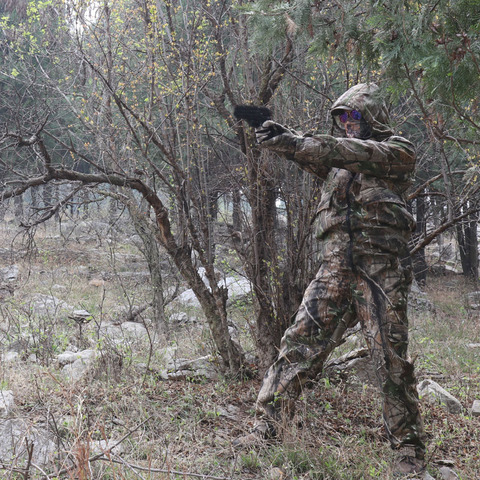 Sniper CS Leaves Dry Meadow Bionic camuflaje traje de entrenamiento ropa de caza al aire libre hombres Camo chaqueta pantalones conjunto Ghillie trajes ► Foto 1/5