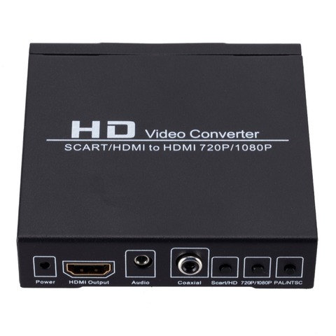 Caliente Full HD 1080P Digital SCART compatible con HDMI convertidor de vídeo de alta definición Konverter UE/potencia para USA adaptador de enchufe para HDTV HD ► Foto 1/6
