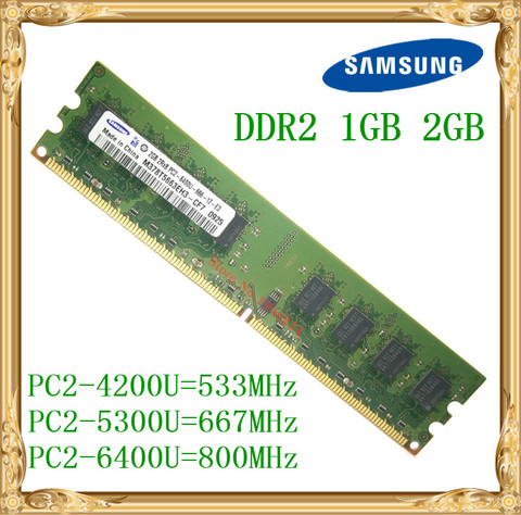 Samsung escritorio memoria 1GB 2GB 4GB DDR2 533, 667, 800MHz PC2-5300 6400U PC RAM 800 6400 2G 240-pin ► Foto 1/1