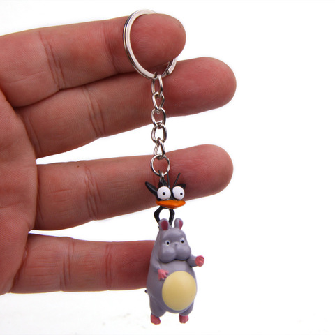 Uds Anime de dibujos animados Hayao Miyazaki en espíritu Mouse figura de acción modelo de juguete Mini llavero regalo decoración regalo niños muñecas ► Foto 1/4