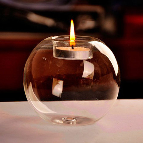 Portátil Venta caliente clásico Cristal de vidrio sostenedor de vela de la boda de la barra del Partido de la Decoración de casa gráfico #80847 ► Foto 1/6