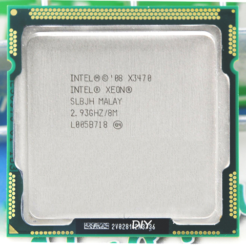 Intel Core Xeon X3470 8M Cache 2,93 GHz camiseta con frecuencia 3,6 LGA 1156 P55 H55 igual i7 870 ► Foto 1/2