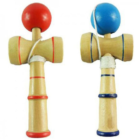 De Madera Kendama coordinar tradicionales japonesas hábil malabares de madera juego de bolas de Bilboquet habilidad educativa juguetes Venta caliente ► Foto 1/4