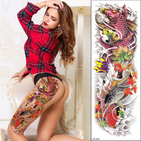 Tatuaje temporal manga completa del brazo tatuaje sexy para las mujeres pegatinas cuerpo grande manga de tatuaje para brazo transferencia impermeable tatuaje arte hombres ► Foto 1/6