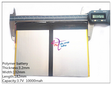 32132182 baterías de ión litio Tablet PC talk9x u65gt batería recargable 3,2*132*182 de 3,7 V 10000 mah Li - ion batería for ► Foto 1/1