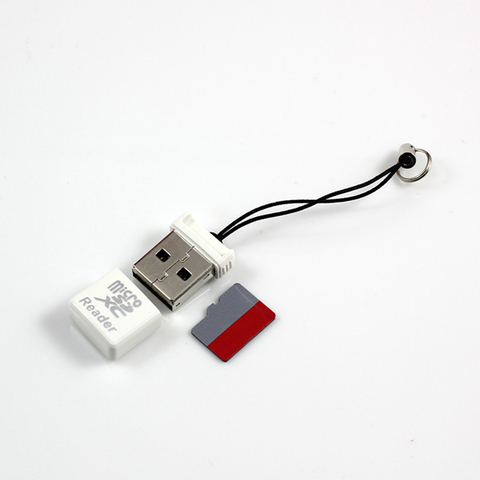 Miniadaptador de lector de tarjetas TF, lector de tarjetas de memoria, concentrador USB 2022, supervelocidad, Micro SD/SDXC, color blanco/Negro, novedad de 2,0 ► Foto 1/6
