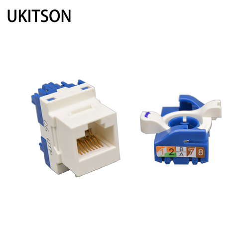 Conector de cable giratorio CAT6 RJ45 LAN Keystone, módulo Ethernet, conector Gigabit UTP, enchufe de red libre de herramientas ► Foto 1/6