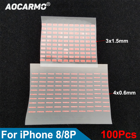 Aocarmo-sello de daños por agua para iPhone 8, 8P Plus, 100 unids/lote, indicador de garantía, sensores de reparación, pegatina impermeable ► Foto 1/5