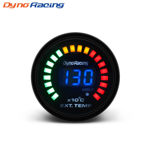 Dynoracing-medidor de temperatura de gases de escape, medidor de temperatura Digital de EGT 2 