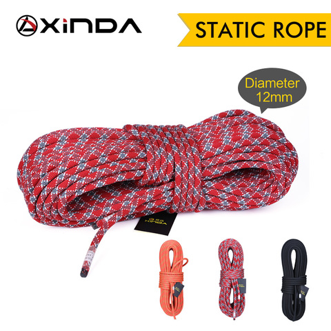 XINDA-Cuerda de escalada en roca para acampar, cuerda estática de 12mm de diámetro, cordón de alta resistencia, equipo de seguridad para escalada, supervivencia ► Foto 1/6