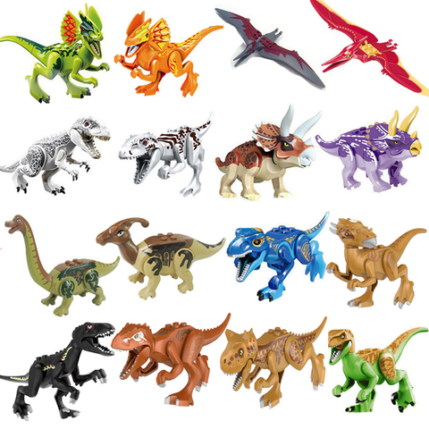 1 piezas Mundo Jurásico 2 bloques de construcción ladrillos Compatible legoingly dinosaurios mi Animal figuras juguetes para niños de regalo ► Foto 1/1
