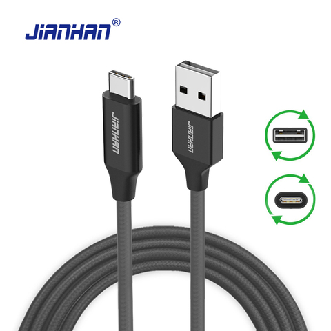 Cable USB C Reversible de carga rápida tipo C a USB 2,0, cargador de datos para Huawei P10 LG G5 G6 Xiaomi 4c 5 One Plus ► Foto 1/6