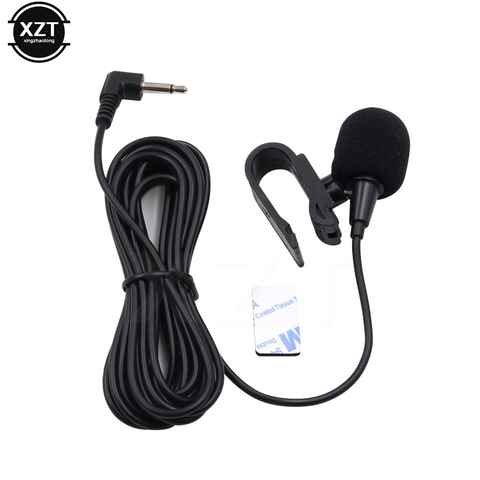 Micrófono de Audio estéreo con Clip Jack de 3,5mm para coche, Mini micrófono externo con cable para GPS, DVD, Radio, profesionales, 3M ► Foto 1/6