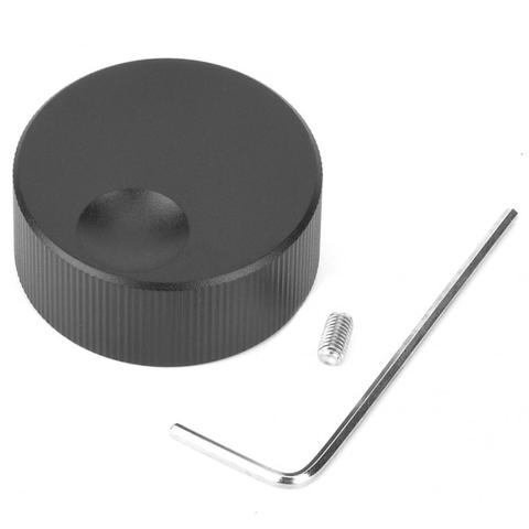 Perilla de Control de volumen de 32x13mm, Pomo de aluminio sólido esmerilado negro para potenciómetro de 6mm, perilla de Control de tono ► Foto 1/6