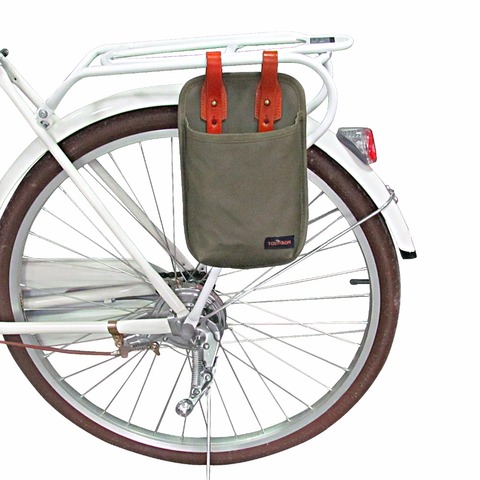 Tourbon-estuche de almacenamiento de lona para bicicleta, bolsa de sillín de bicicleta, accesorios impermeables ► Foto 1/6