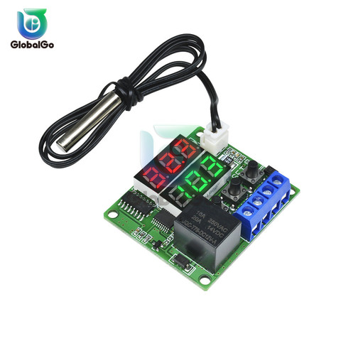 W1219 DC 12V 5V LED Dual termostato con pantalla Digital controlador de temperatura regulador NTC Sensor de Control de interruptor de relé módulo ► Foto 1/6