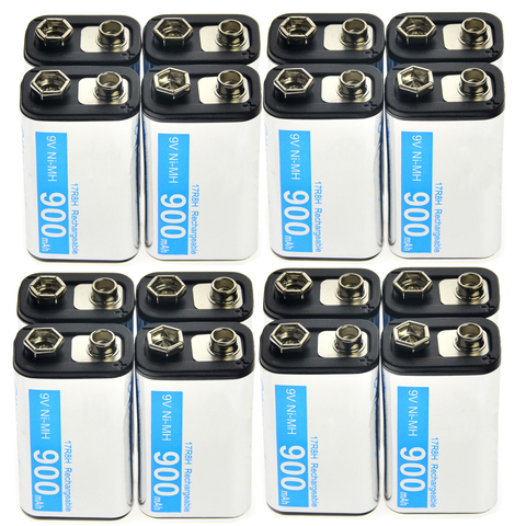 2-24 Uds 9V 900mAh batería recargable duradera PPS negro NiMh bloque de potencia ► Foto 1/6