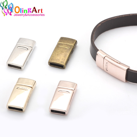 OlingArt-Lote de 2 unidades de 27x13mm, cierre magnético fuerte, chapado en cuatro colores, joyería de calidad, accesorios para pulseras de cordón de cuero ► Foto 1/6