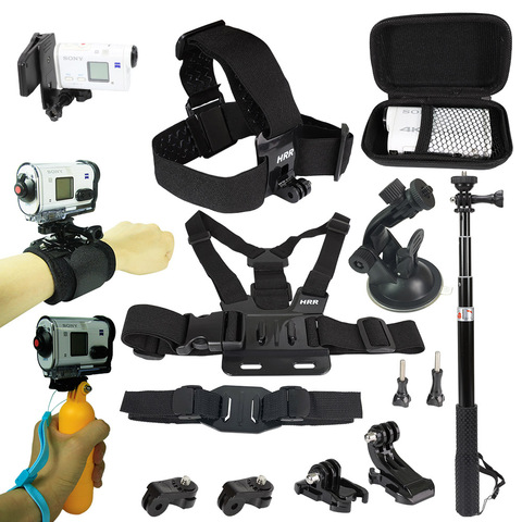 Kit de accesorios para Sony Cámara de Acción FDR x3000 Hdr-AS15 AS20 AS30v AS300 AS50 AS100v AS200v HDR-Az1 x1000v deportes Cam Holder ► Foto 1/6