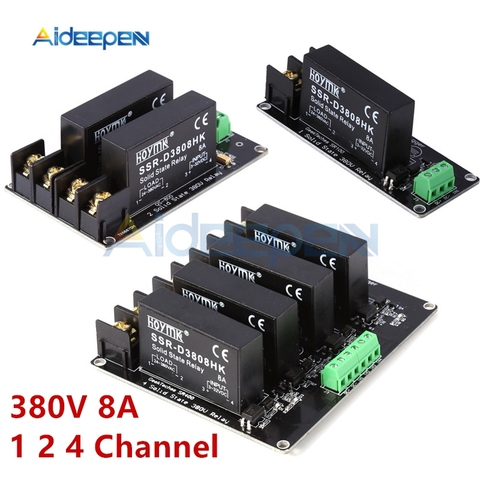 380V 8A 1 2 4 canal RSS de módulo de relé de estado sólido nivel alto y bajo H-L gatillo de D3808 controlador de interruptor para Arduino ► Foto 1/6