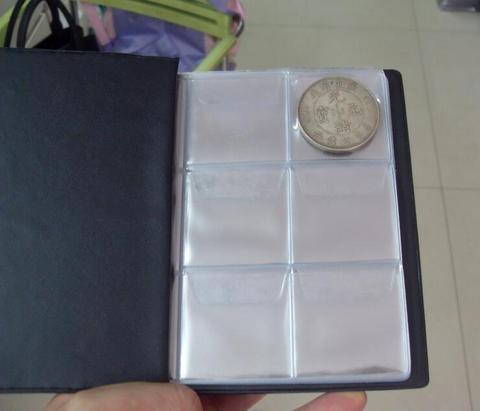 Álbum de colección de monedas, libro de almacenamiento de monedas con cubierta antideslizante, 6 rejillas/página, puede poner menos de 40mm, 60 unidades ► Foto 1/6