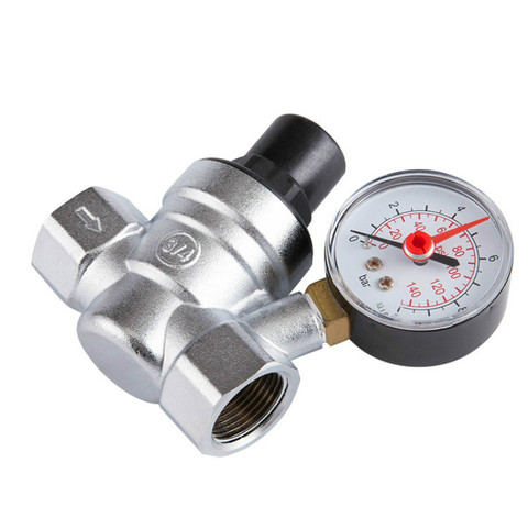Válvula reductora de presión DN15 DN20, regulador de presión de agua con manómetro ► Foto 1/5