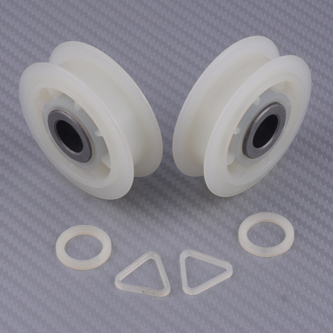 LETAOSK-Kit de reparación de ruedas de roldana blanca, repuesto 279640 compatible con Whirlpool PS334244, 2 uds. ► Foto 1/3