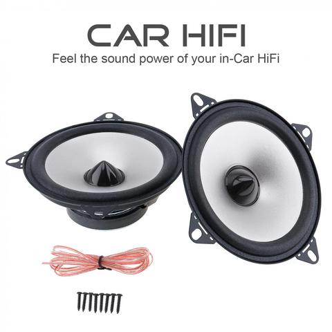 ¡2 uds! Altavoz Hifi Coaxial para coche de 4 pulgadas 60W de 2 vías, altavoz estéreo con sonido para puerta de vehículo y coche, altavoz de frecuencia de rango completo con música ► Foto 1/6