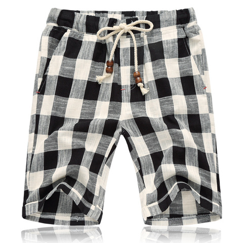 Novedad de verano, pantalones cortos informales de lino y algodón para hombre, pantalones cortos de playa cómodos para hombre ► Foto 1/4