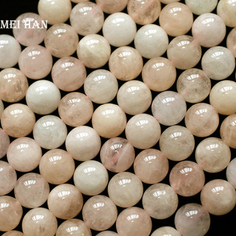 Meihan-Cuentas de piedra preciosa redonda Natural, 8mm, 10mm, morganita rosa, para joyería, DIY ► Foto 1/2