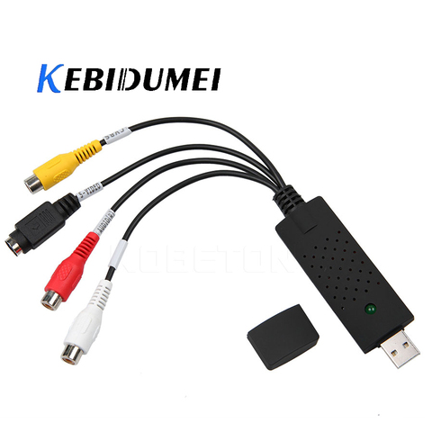 Kebidumei USB 2,0 fácil de tapar vídeo TV DVD VHS DVR adaptador de captura más fácil Cap USB dispositivo de captura de vídeo soporte Win10 ► Foto 1/6