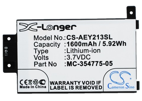 Cameron Sino 1350mAh batería de la batería 58-000049 MC-354775-05... S13-R1-D para Amazon DP75SDI Kindle Paperwhite 2013 Kindle Touch 6 