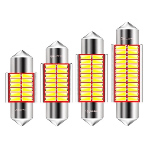 31mm 36mm 39mm 42mm C5W C10W 4014 SMD LED CANBUS NO ERROR adorno para automóvil lámpara luces interiores de techo coche mapa techo bombilla de lectura blanco ► Foto 1/6