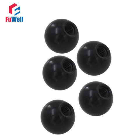 5 unids baquelita bola perillas M5/M6/M8/M10/M12/M16 hilo sin insertar máquina herramienta reemplazo negro bola palanca mando ► Foto 1/2