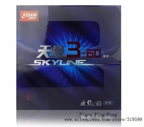 Skyline 3 DHS Original-60 360 3 60 Pips en goma de PingPong con esponja para revés ► Foto 1/1