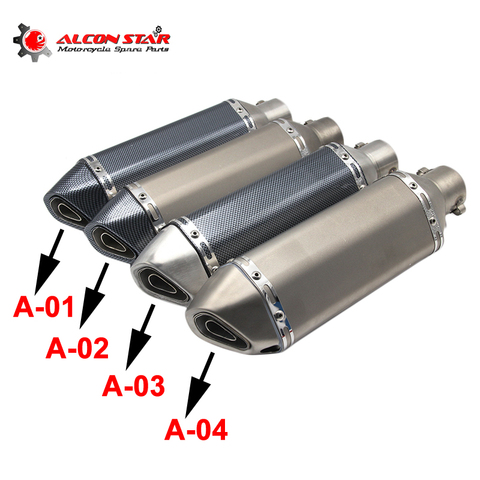 Alconstar-silenciador de tubo de Escape Universal para motocicleta, 51mm, AK Yoshimura, CBR125, CB400, TMAX530, GSXR650, Racing ► Foto 1/6