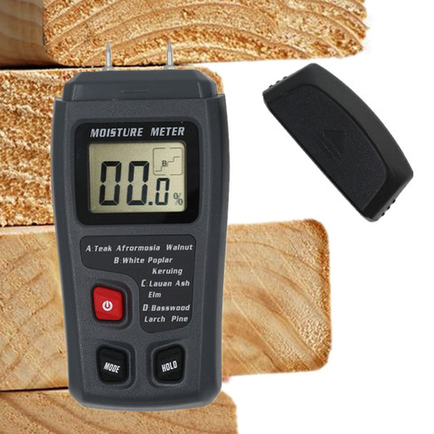 MT10 de dos pines Digital medidor de humedad de madera 0-99.9% de probador de la humedad de la madera húmeda Detector con una gran pantalla LCD 40% ► Foto 1/6