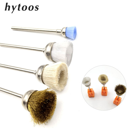 HYTOOS-brocas eléctricas para manicura, 1 uds., cepillo de limpieza de alambre de cobre, accesorios rotativos de 3/32 pulgadas ► Foto 1/6