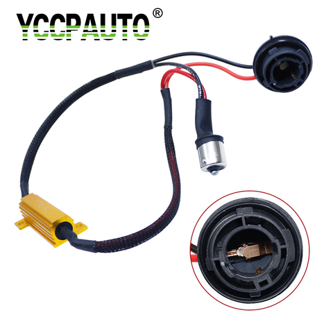 Cable Caubus de resistencia para coche YCCPAUTO 1156, cancelador de carga LED BA15S BAU15S P21W, Error de calidad de 50W, sin decodificador parpadeante, 1 Uds. ► Foto 1/4