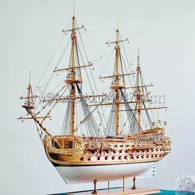 Escala 1/50 clásico de lujo barco de vela modelo de madera de kits de San Felipe guerra modelo instrucciones en Inglés ► Foto 1/4