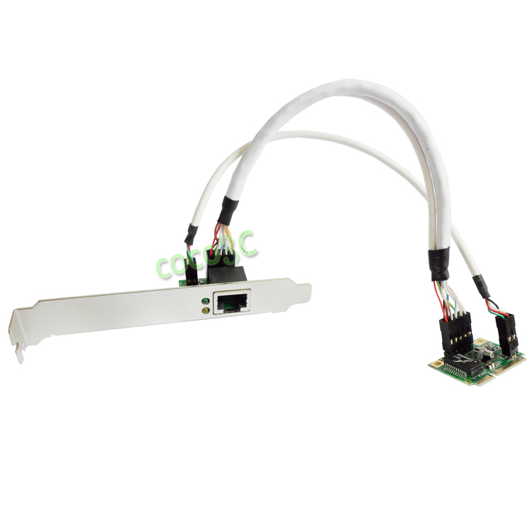 Tarjeta Mini PCI-E gigabit Ethernet y Placa PCI con Puerto RJ45 Syba 