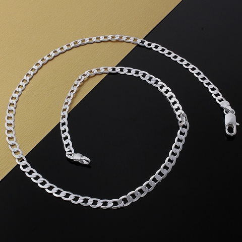 Collar de serpiente de 4MM de ancho para hombre y mujer, cadena bonita de 4MM de ancho, regalo de Navidad ► Foto 1/3