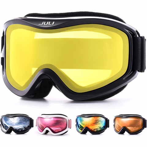 Gafas de esquí, deportes de nieve de invierno con Anti-niebla doble lente esquí máscara gafas esquí hombres mujeres gafas de nieve ► Foto 1/6